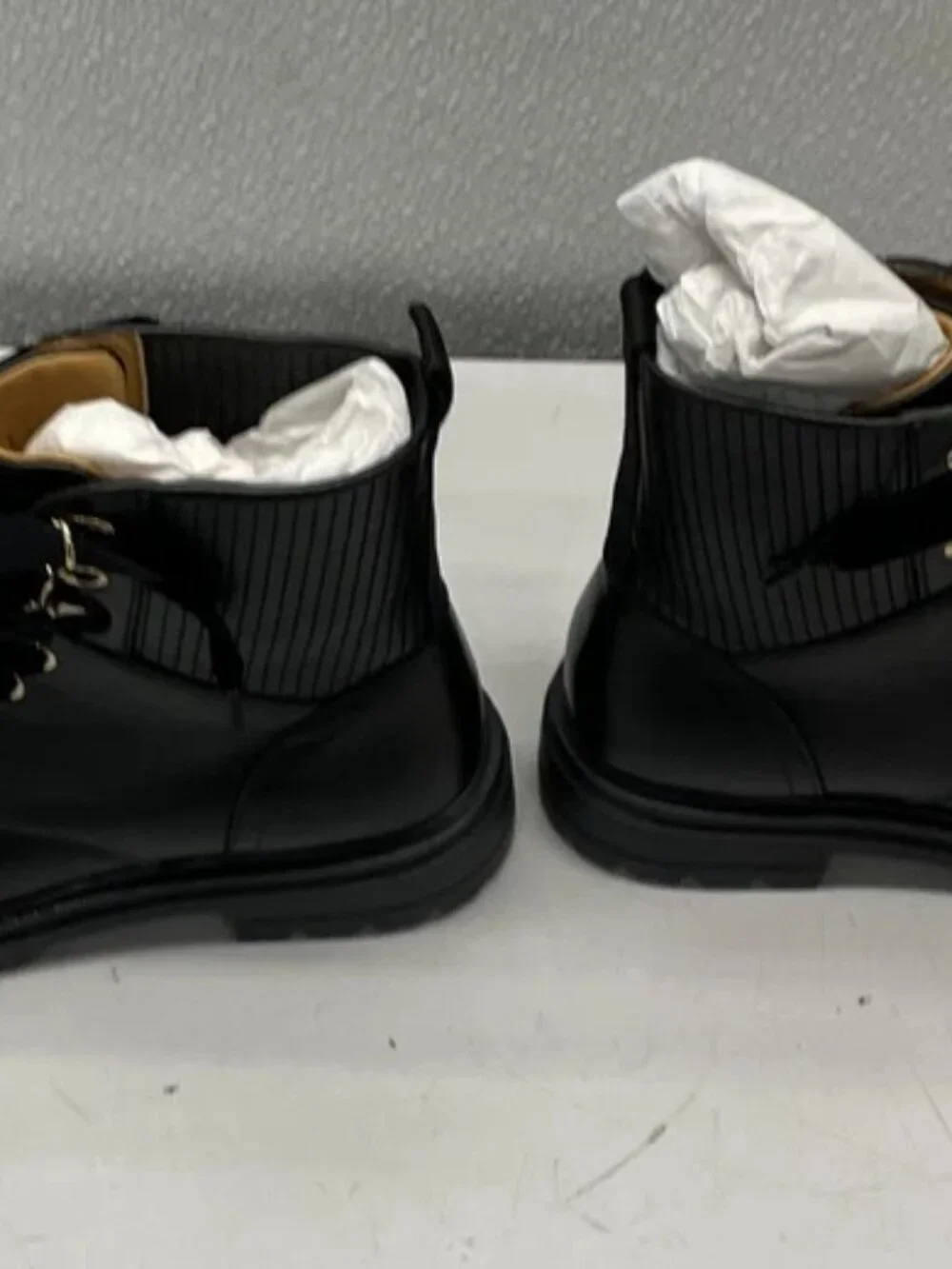 Sezane Niels Ankle Boots Smooth Black Cow Leather Women's Size 8